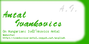 antal ivankovics business card